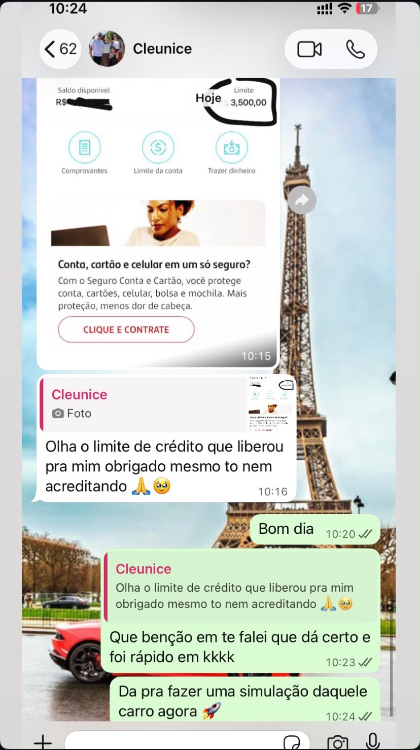 Conversa enviada por cliente